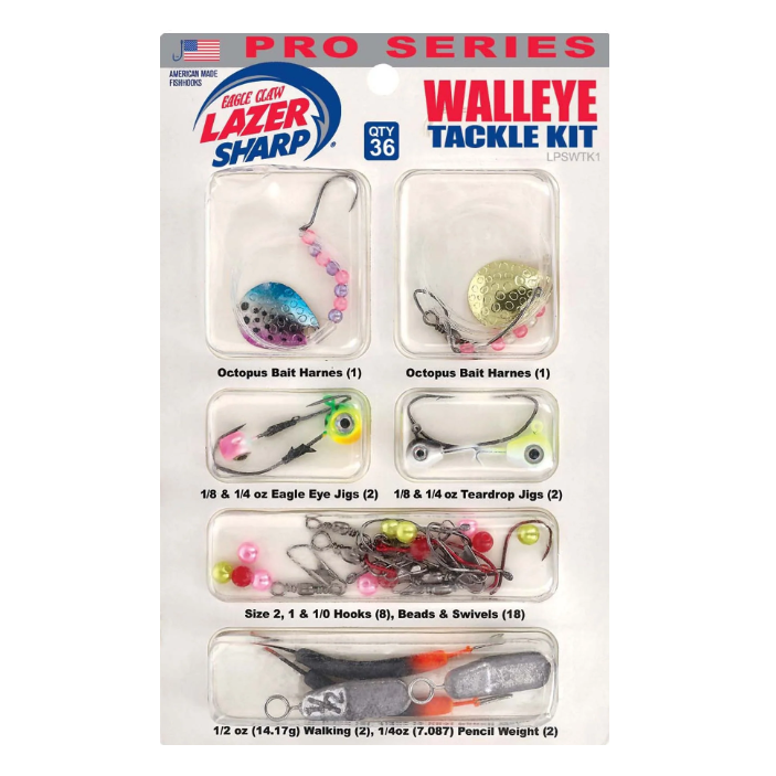 Eagle Claw Lazer Sharp Walleye Tackle Kit