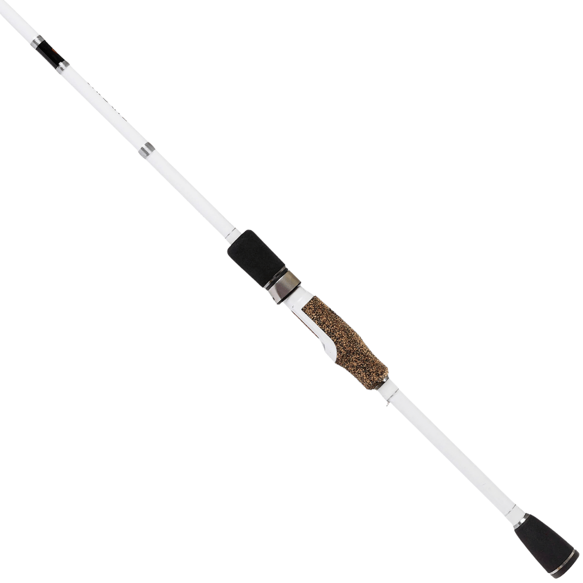 FAVORITE FISHING USA WHITE BIRD SPINNING ROD - HAND HELD SIDE VIEW