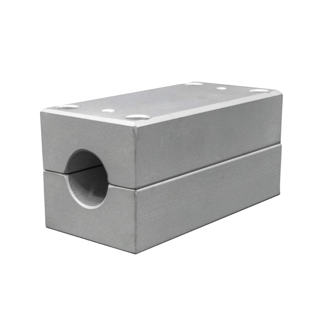 FIN GEAR RAIL CLAMP ADAPTER 7/8IN - SILVER_FRONT SIDE VIEW