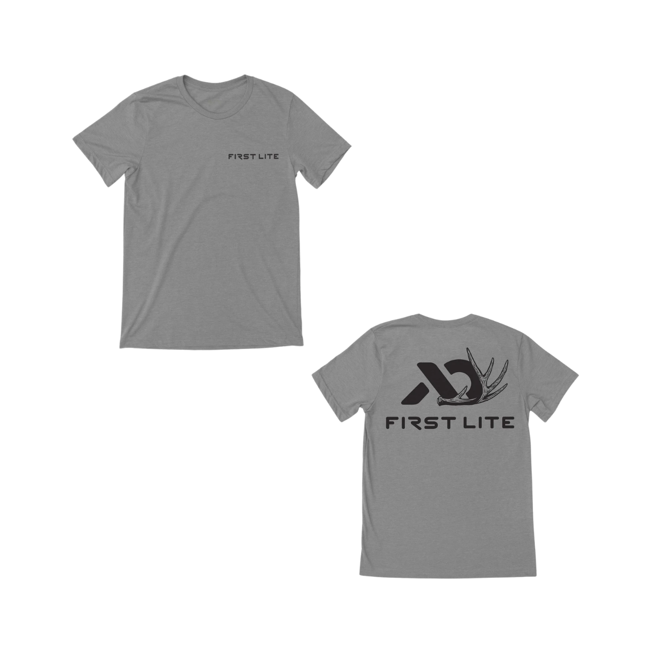 FIRST LITE WHITETAIL LOGO 2.0 T-SHIRT GREY HEATHER