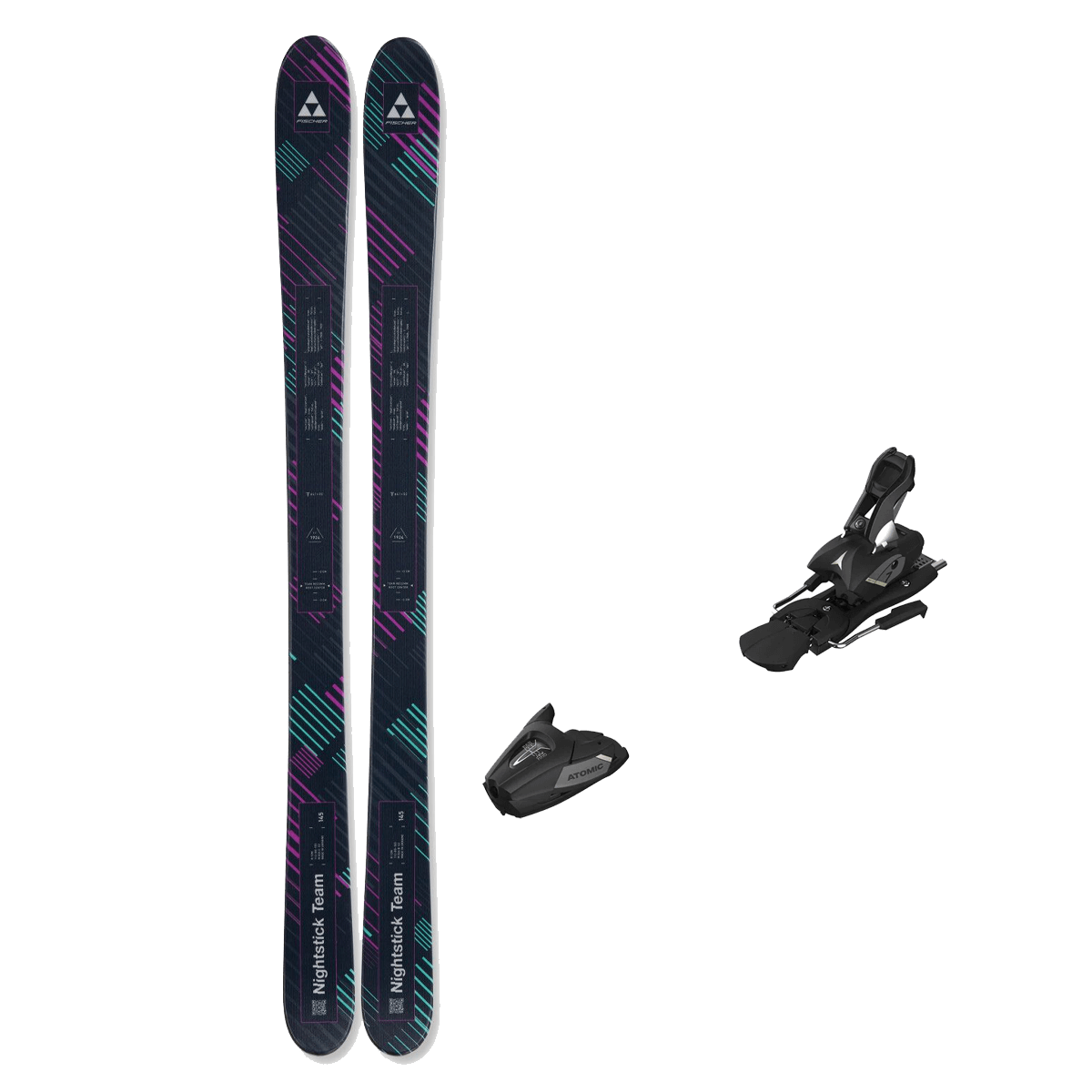 FISCHER NIGHTSTICK TEAM JUNIOR SKIS (135-155) + ATOMIC COLT 7 BINDINGS 2025/2026