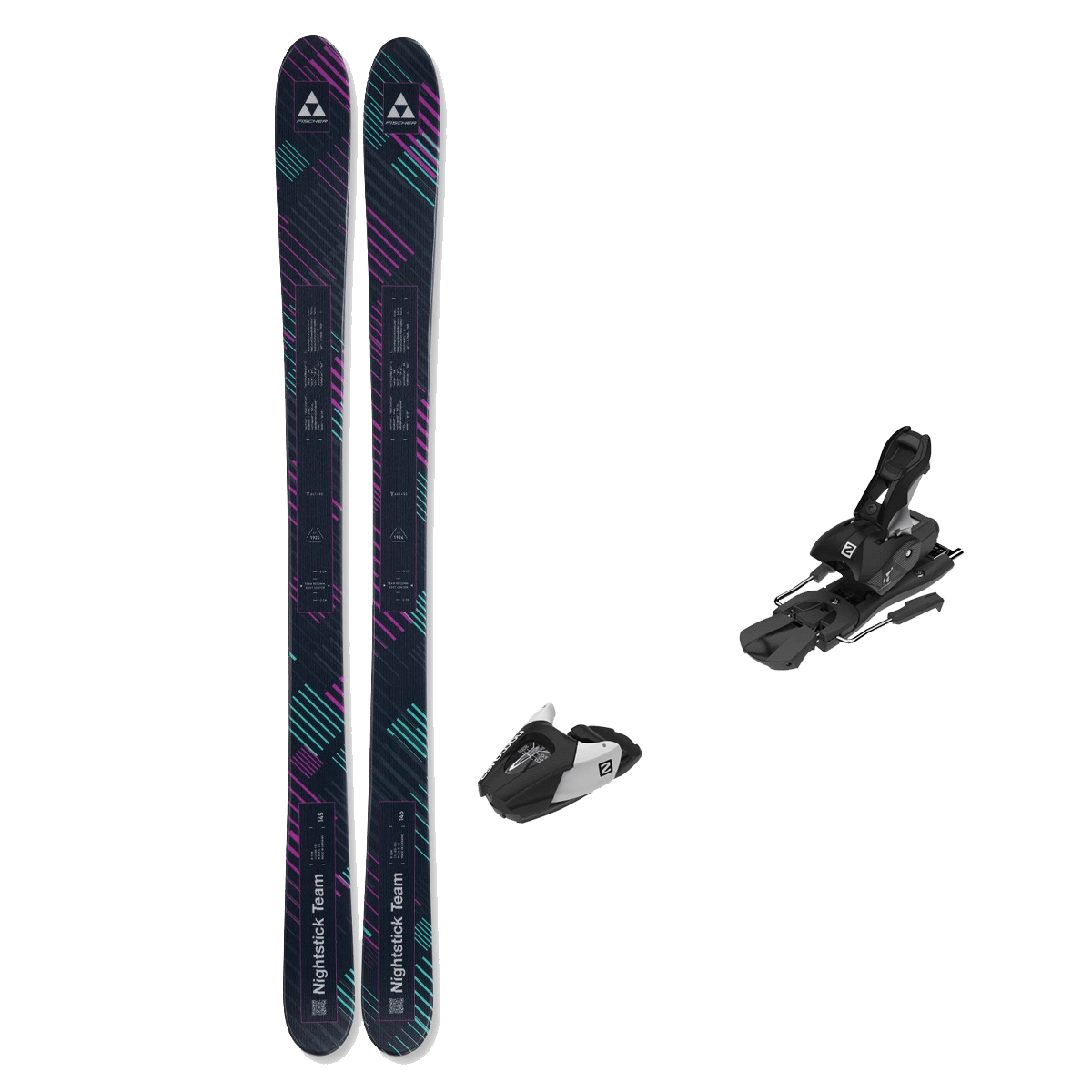 FISCHER NIGHTSTICK TEAM JUNIOR SKIS (145-155) + SALOMON L7 BINDINGS 2025/2026