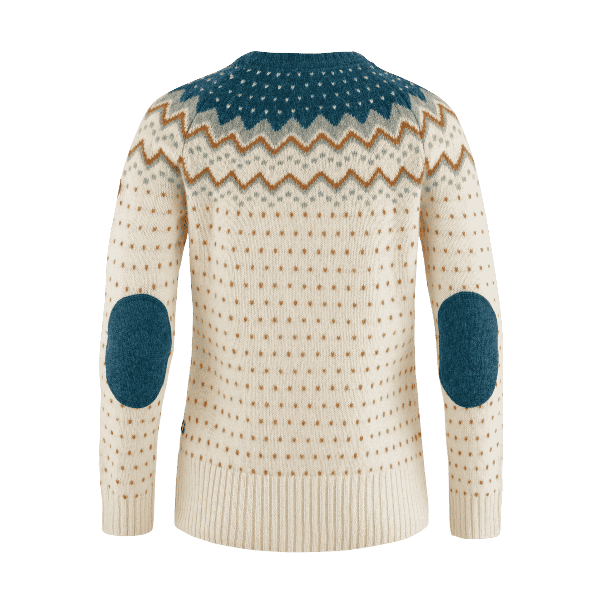 FJALLRAVEN WOMEN'S ÖVIK KNIT SWEATER - GLACIER GREEN - BACK VIEW