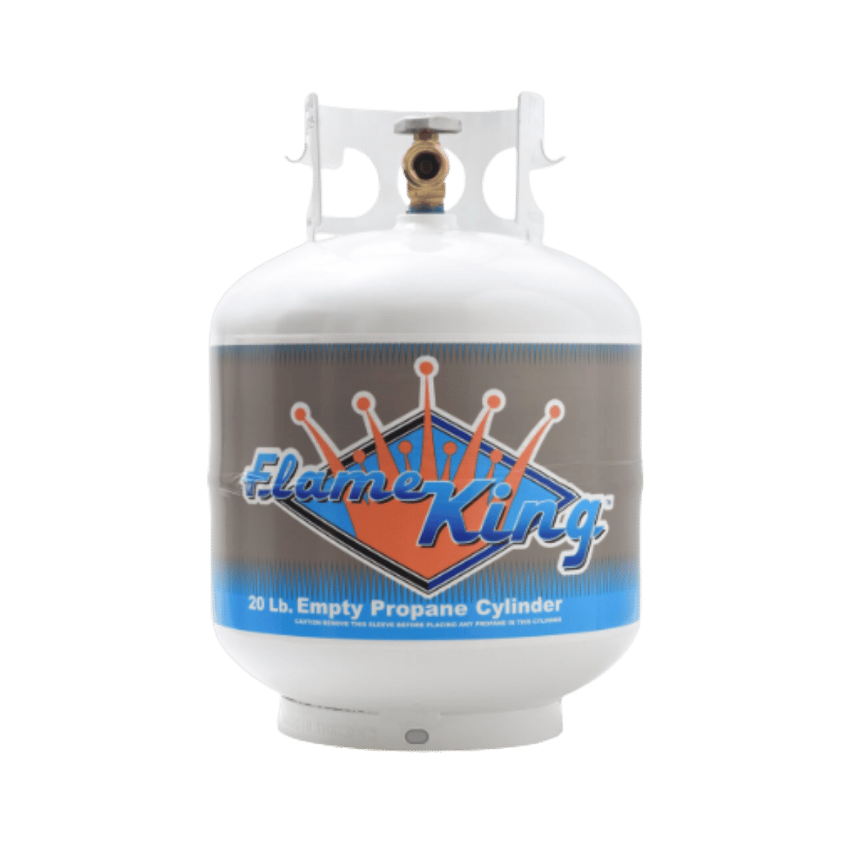 FLAME KING STEEL PROPANE CYLINDER W/OPD WHITE