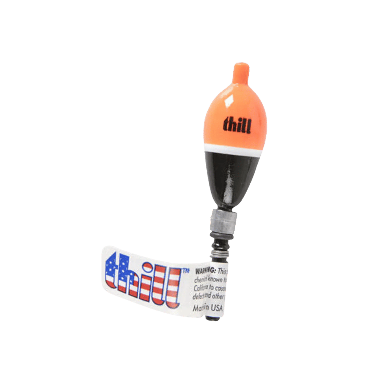 THILL WEIGHTED FLOAT SLIP - 3/4IN OVAL - ORANGE/WHITE/BLACK