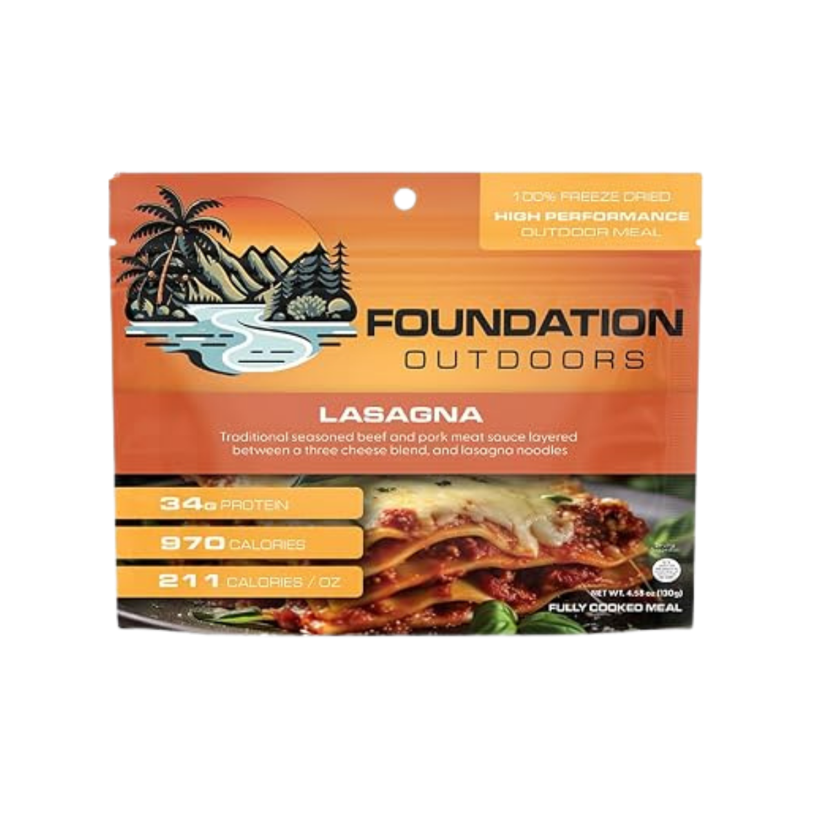 FOUNDATION OUTDOORS LASAGNA MEAL IMAGE