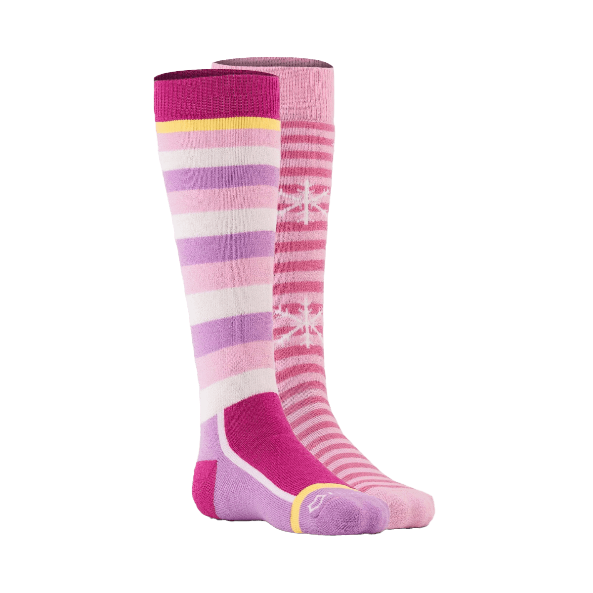 FOX RIVER KID'S SNOW DAY MEDIUM WEIGTH OTC SOCKS 2PK BUBBLE GUM ASSORT