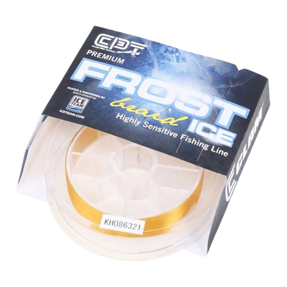 Clam Frost Ice Braid Fishing Line, Hi-Vis Yellow