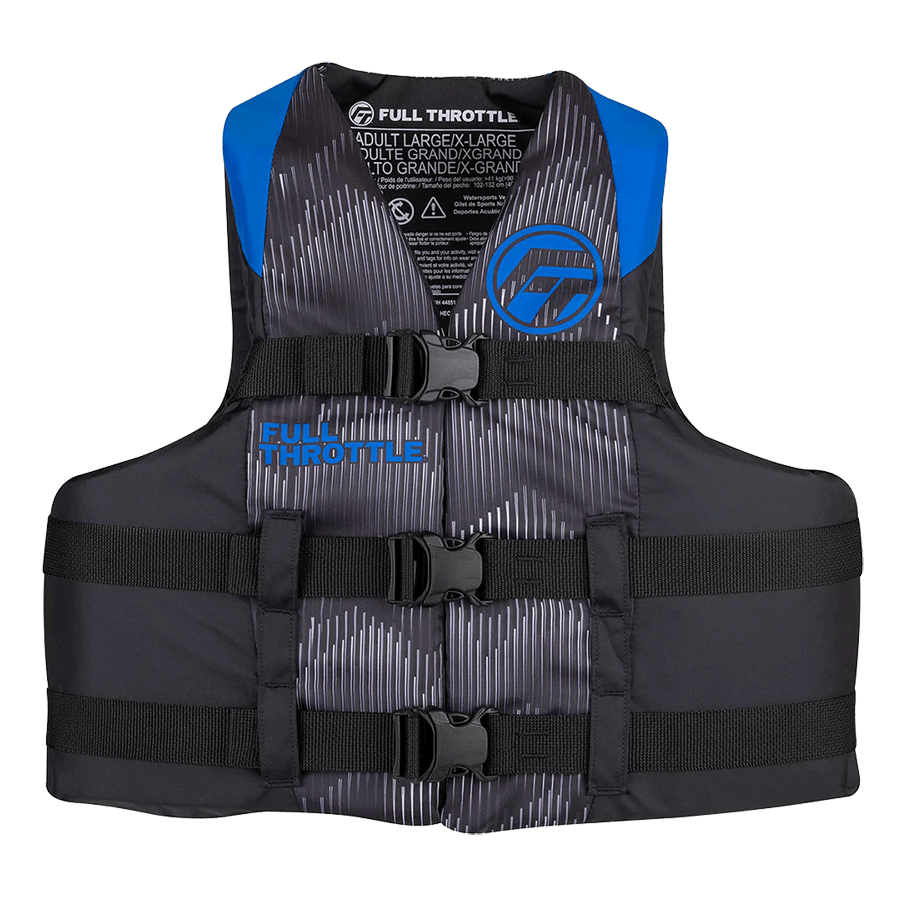 FULL THROTTLE ADULT NYLON LIFE JACKET - BLUE
