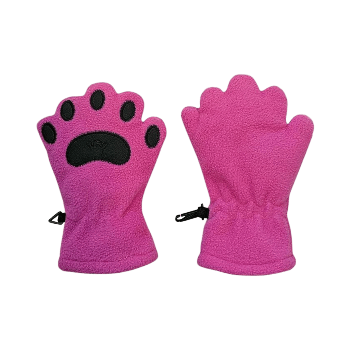 BEAR HANDS INFANT & TODDLER - BEAR PAW FLEECE MITTENS- FUSCIA