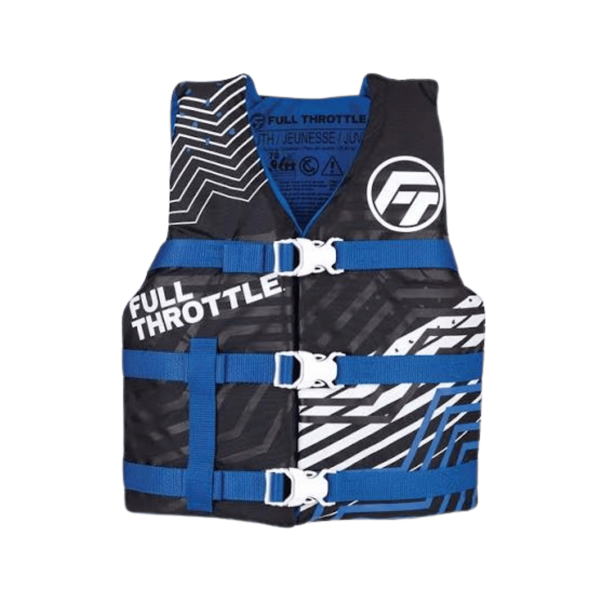 FULL THROTTLE YTH NYLON VEST BLUE