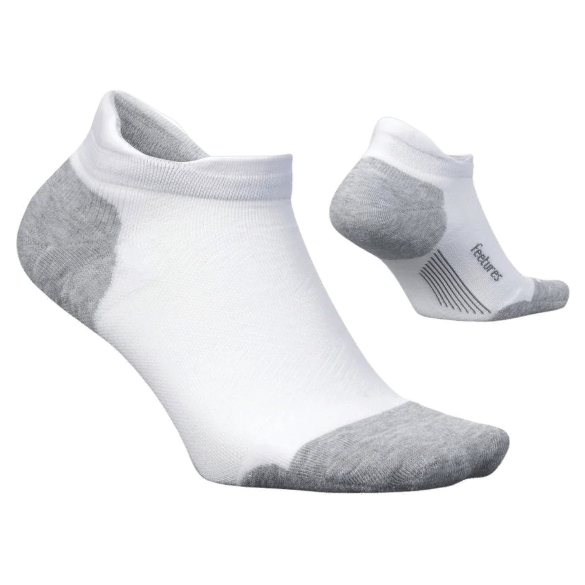 FEETURES ELITE MAX CUSHION NO SHOW TAB WHITE PAIR SIDE VIEW