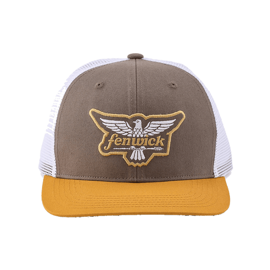 FENWICK TRI COLOR LOGO TRUCKER HAT - BLUFF