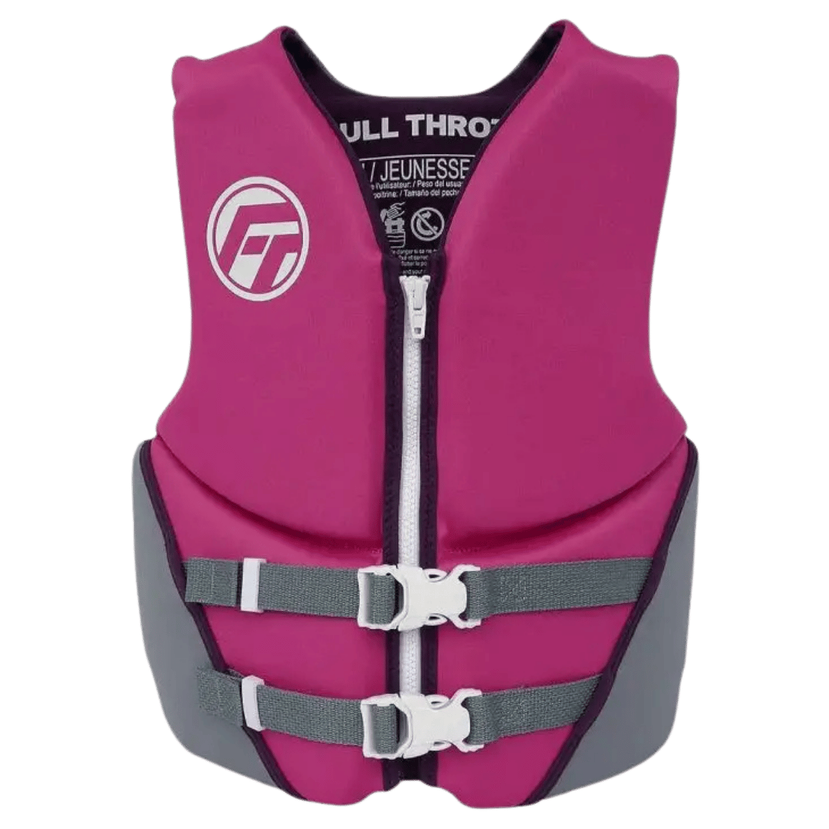 FULL THROTTLE TRADITIONAL DELUXE NEOPRENE PURPLE YOUTH VEST