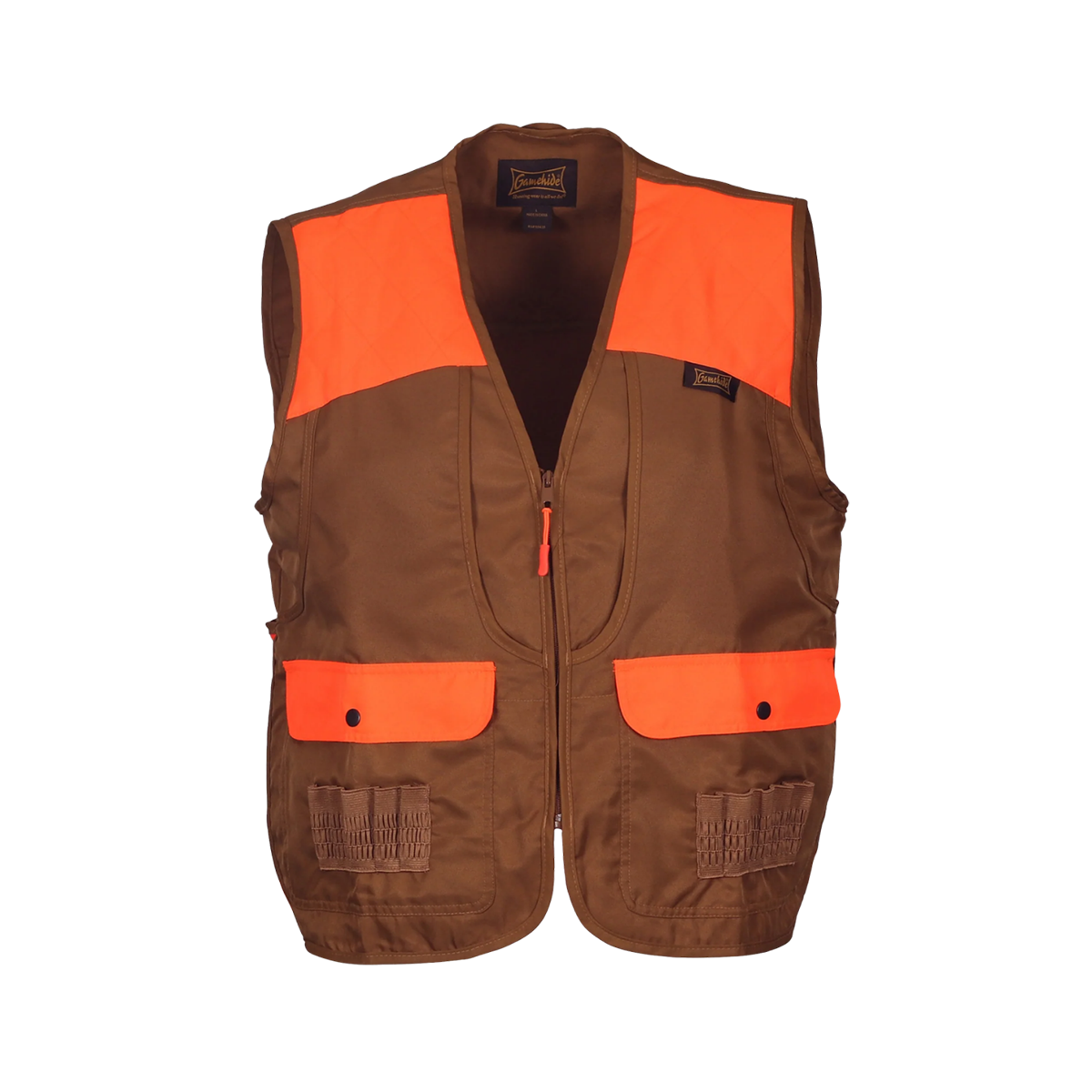 GAMEHIDE YTH FRONT LOAD VEST MARSH BROWN ORANGE