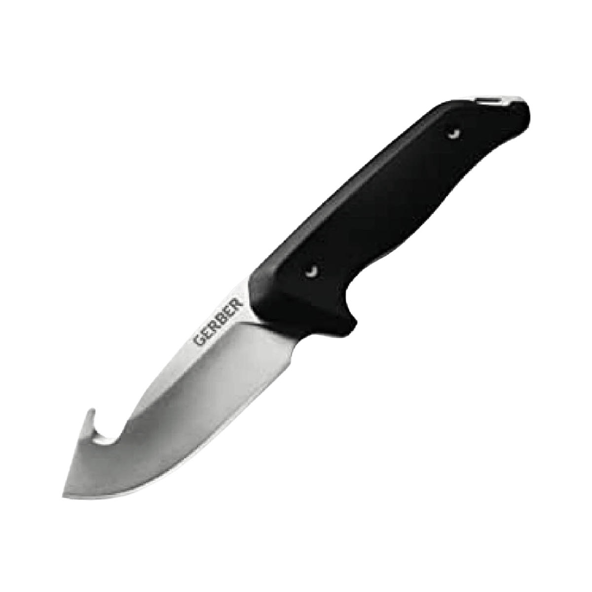 GERBER MOMENT FIXED BLADE GUT HOOK BLACK HANDLE