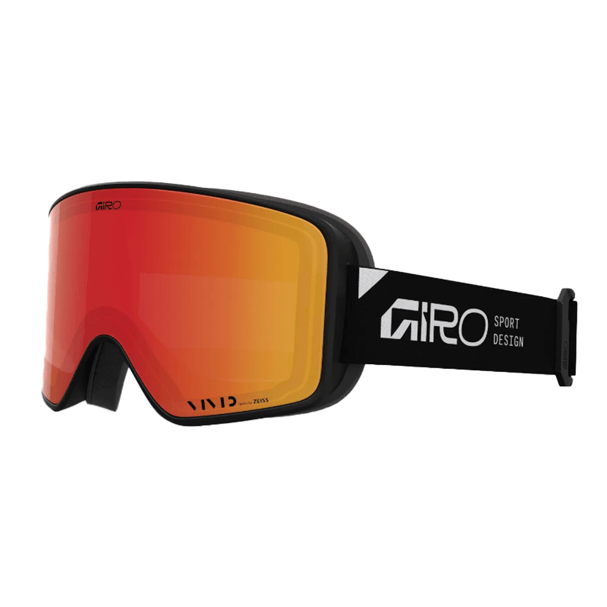 GIRO METHOD ASIAN FIT GOGGLES  BLACK STACKED + VIVID EMBER LENSE