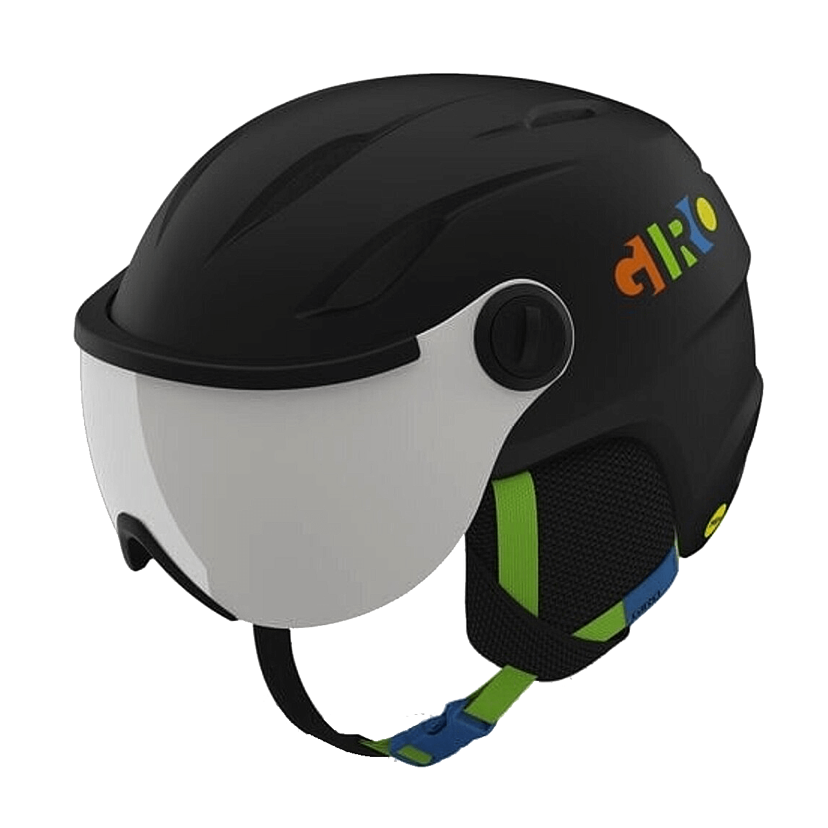 GIRO YOUTH BUZZ MIPS HELMET MATTE BLACK PARTY BLOCKS