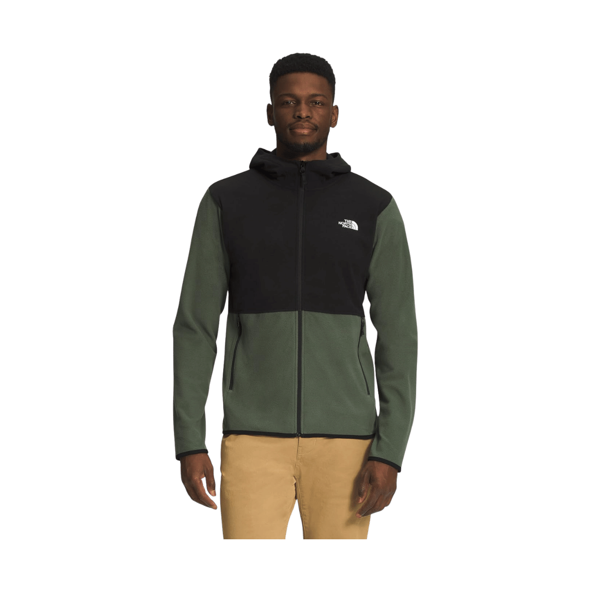 NORTH FACE MEN'S TKA GLACIER FZ JACKET - THYME/TNF BLACK