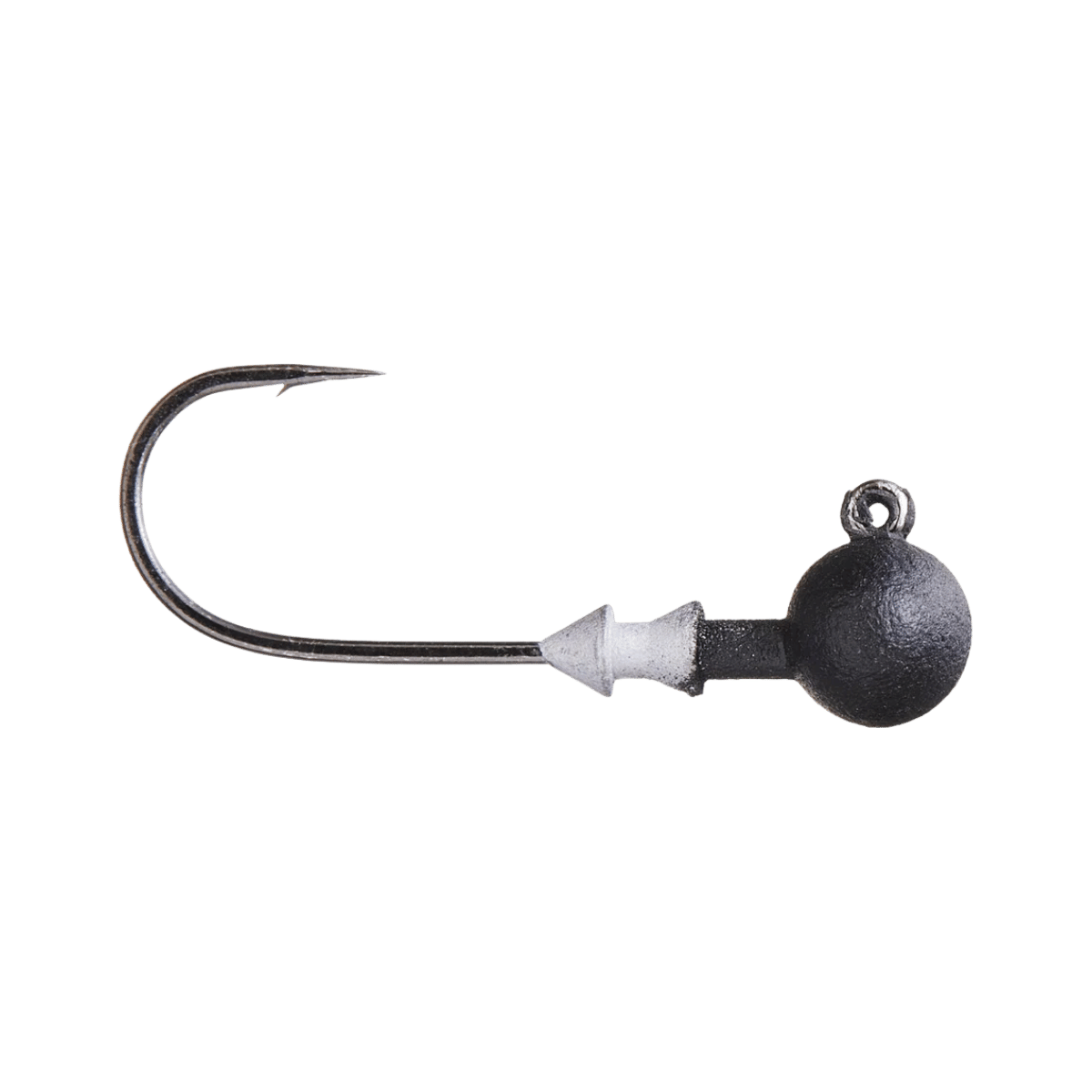 GREAT LAKES FINESSE STEALTH FOOTBALL JIG HEAD 3PK MATTE BLACK IMAGE
