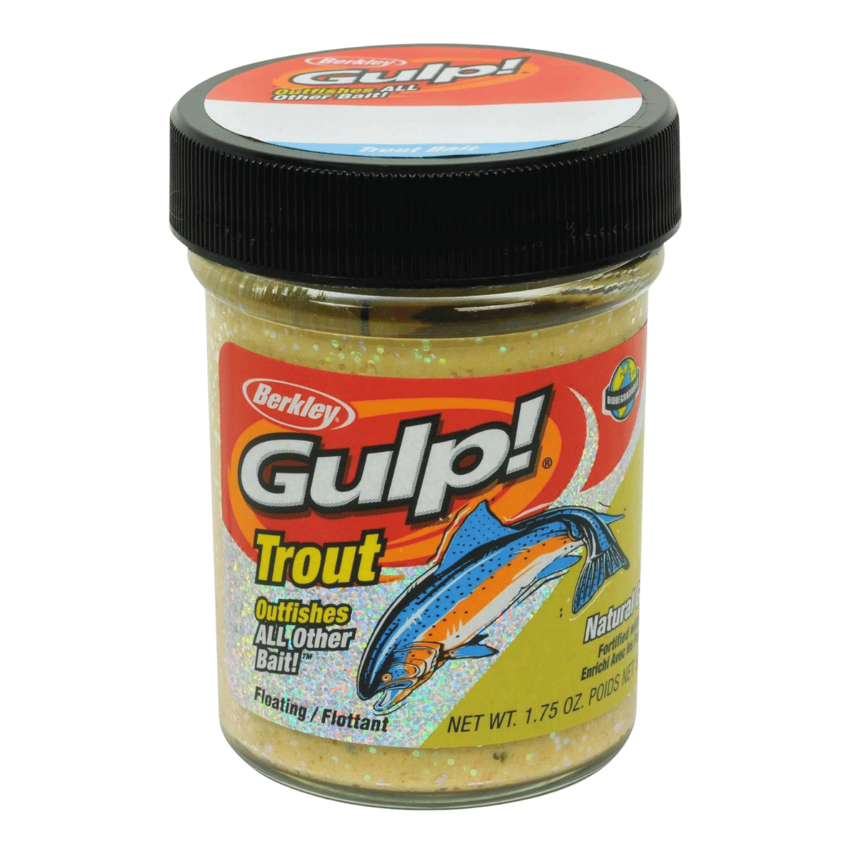 BERKLEY GULP TROUT DOUGH FISHING LURE 1.75OZ CHUNKY CHEESE/GARLIC