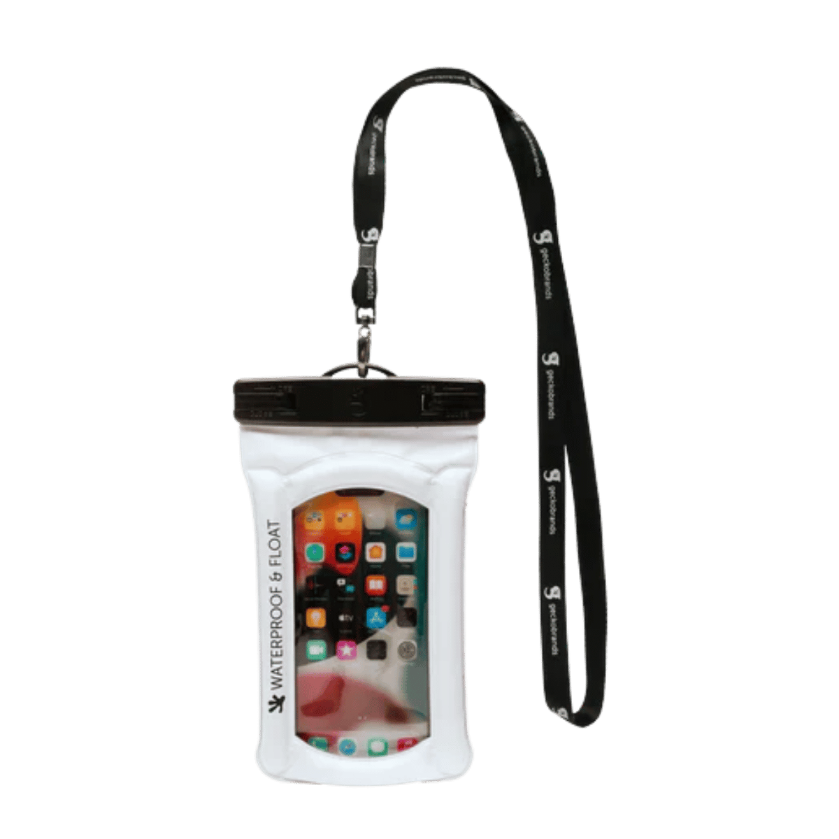 GECKO BRANDS FLOAT PHONE DRY BAG - WHITE