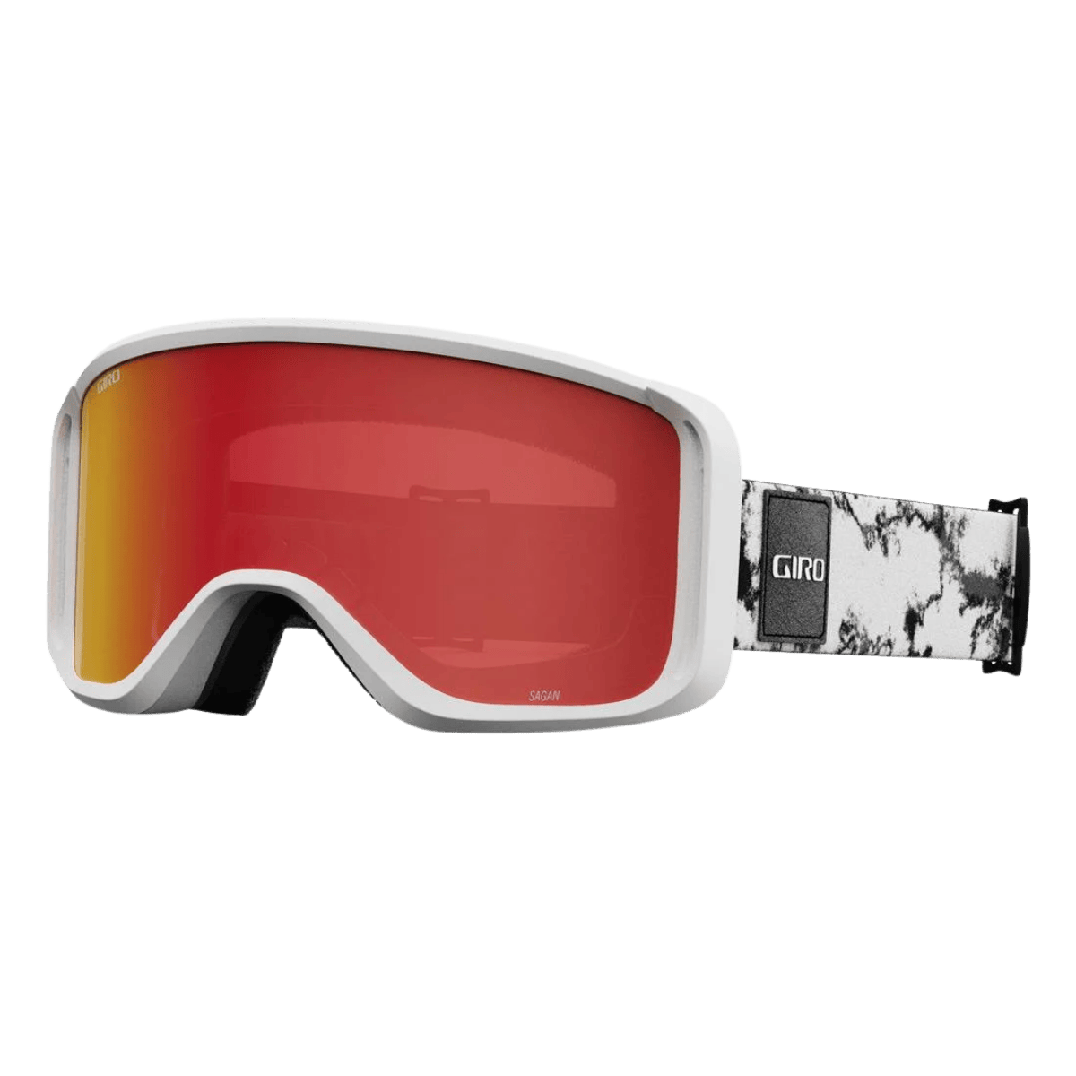 GIRO SAGEN GOGGLES WITH BONUS LENS - WHITE & DARK MATTER - AMBER/YELLOW