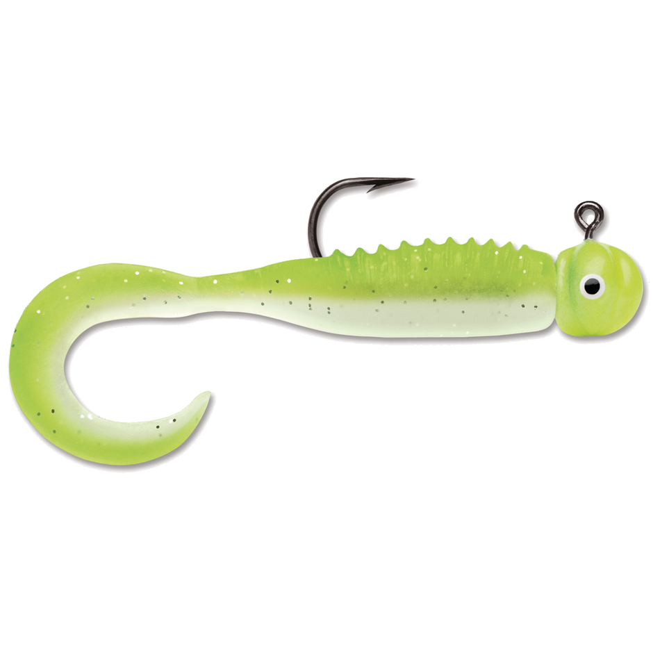 VMC Curl Tail Jig - Glow Chartreuse