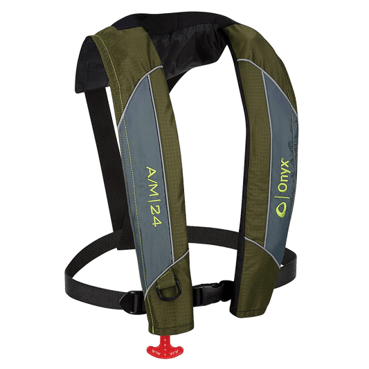 ONYX A/M-24 AUTO/MAN INFLATABLELIFE JACKET - GREEN