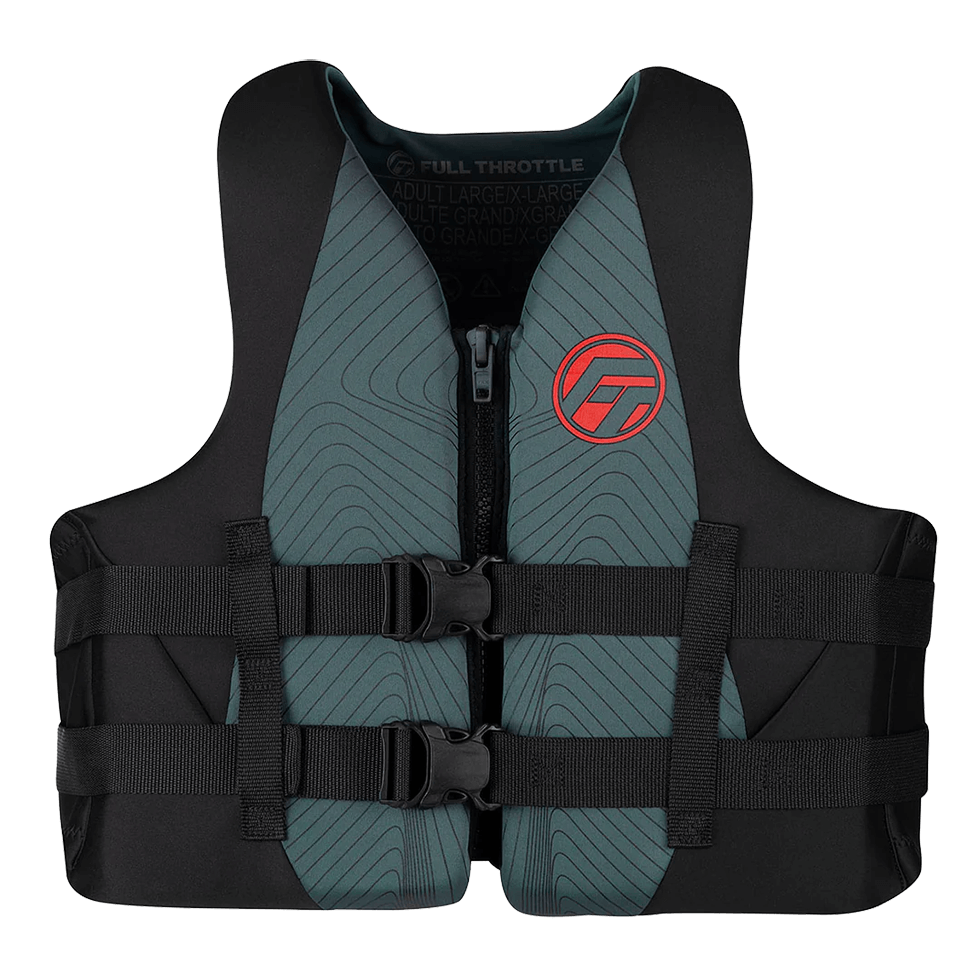 FULL THROTTLE ADULT RAPID-DRY LIFE JACKET GREY