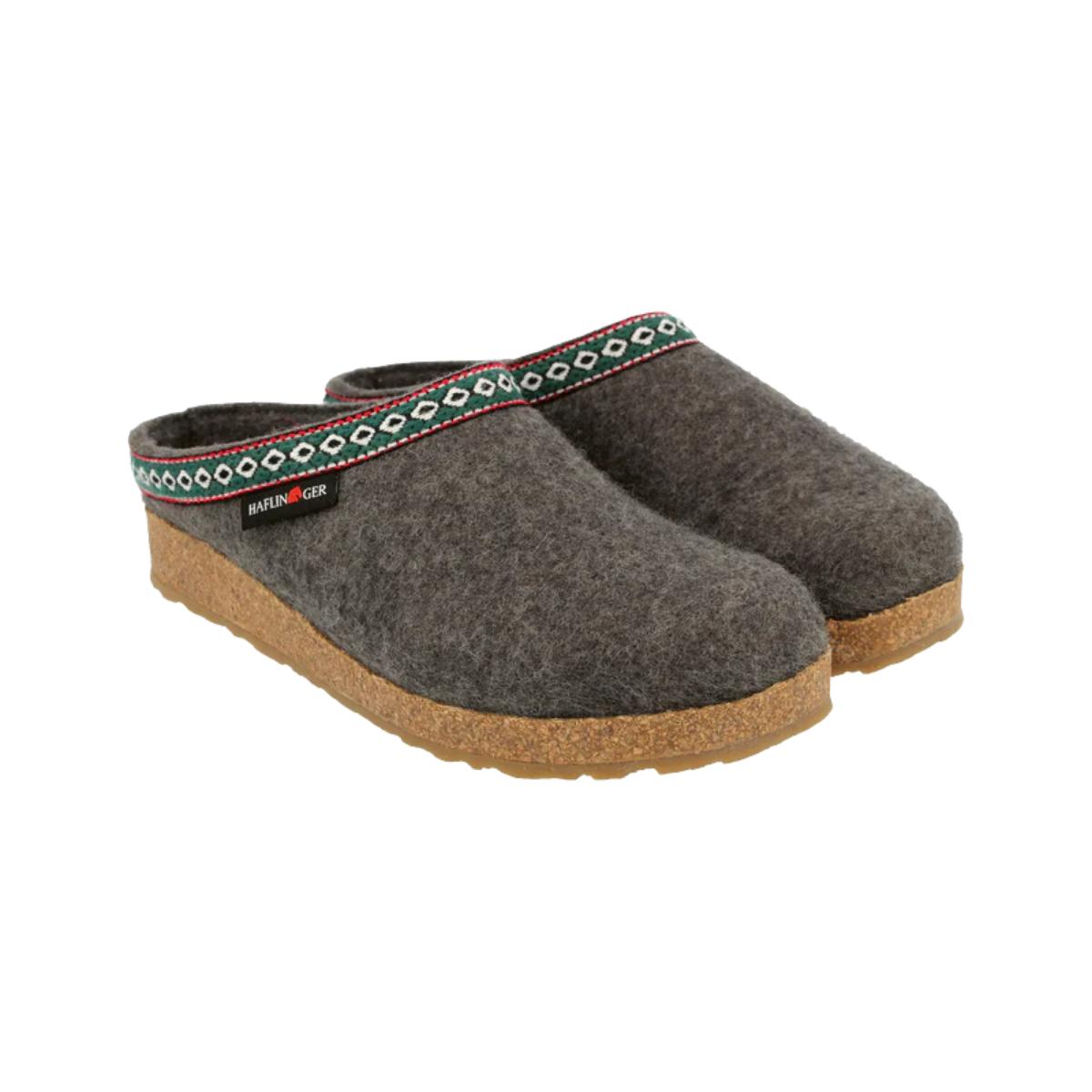 HAFLINGER W GRIZZLY ZIG ZAG CLOG SILVER GRAY