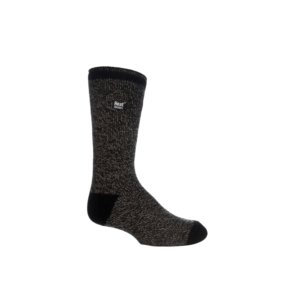 HEAT HOLDERS ORIGINAL TWIST CREW SOCK BLACK GREY