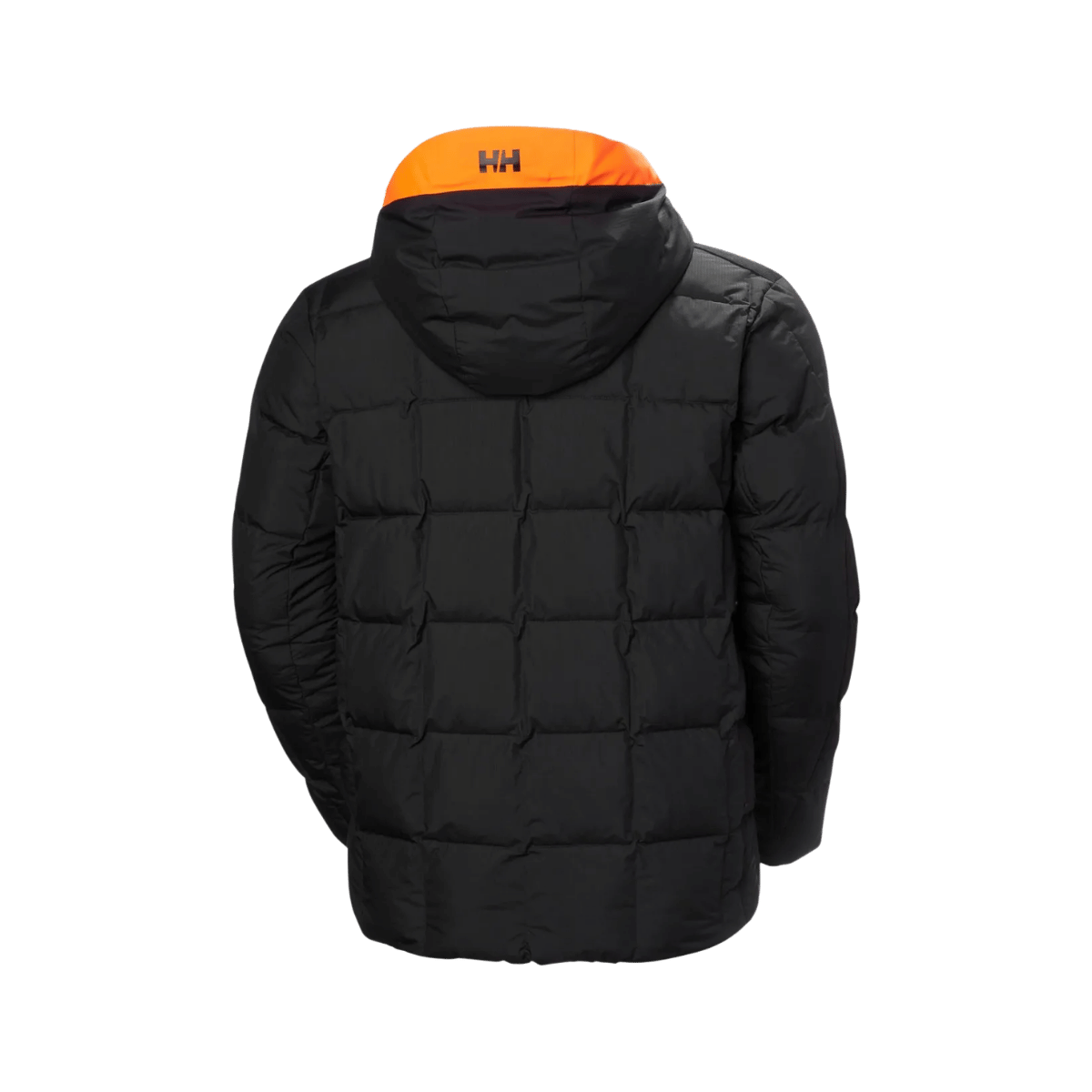 HELLY HANSEN MEN'S EMIKO RIDABLE PUFFY JACKET - BLACK, BACK ANGLE, MD, LG, XL, XXL