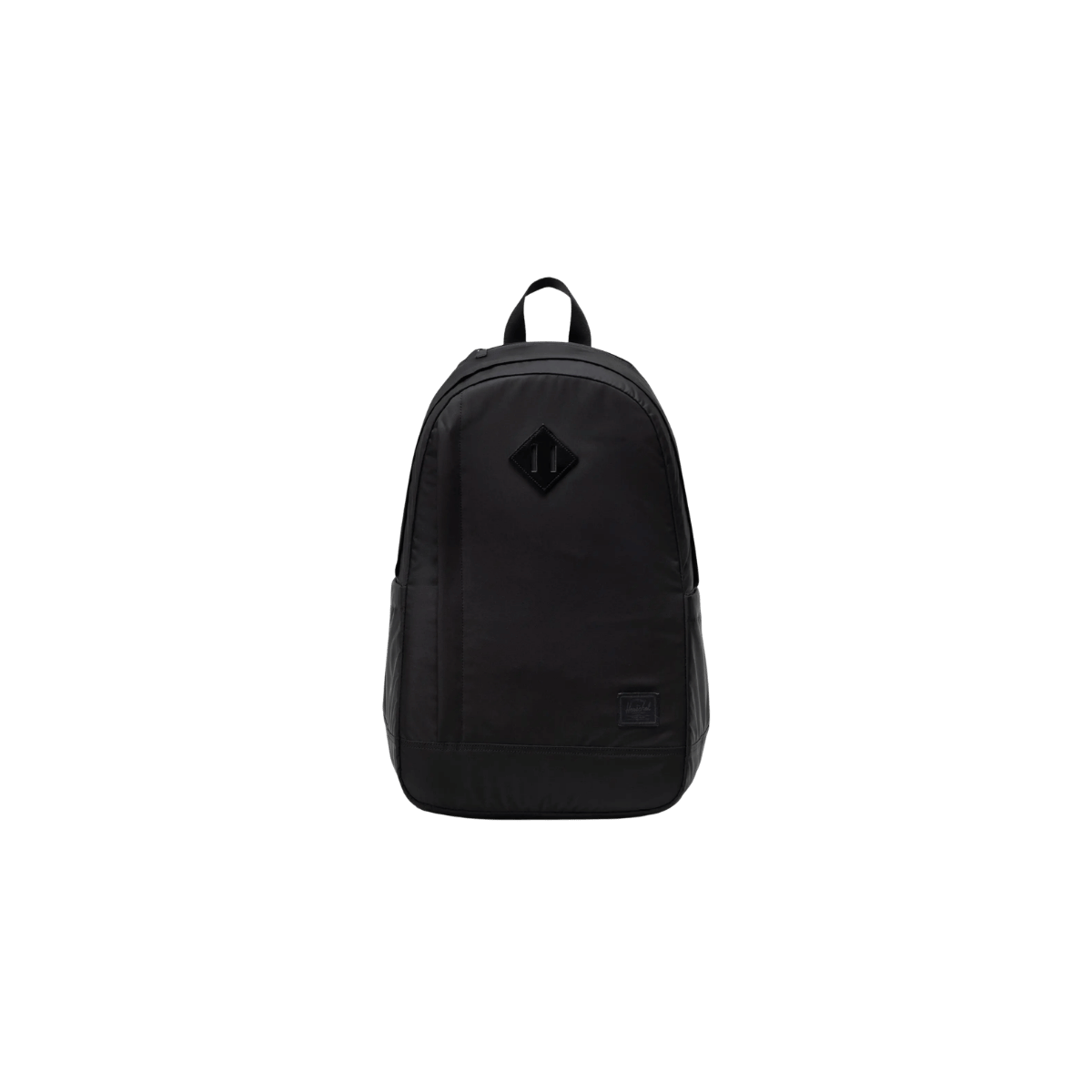HERSCHEL SUPPLY CO SEYMOUR BACKPACK 26L PREMIUM CLASSIC, BLACK, FRONT ANGLE, LOGO
