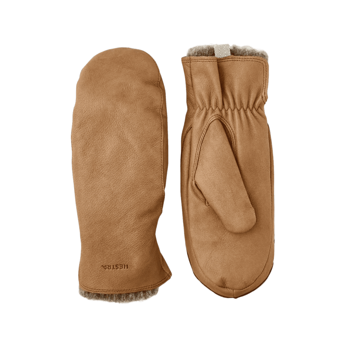 HESTRA WOMEN'S TIRIL MITT - CORK - FRONT/BACK VIEW