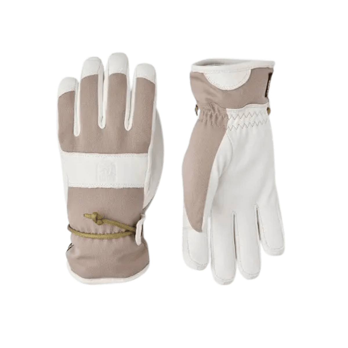 HESTRA WOMEN'S VOSS CZONE GLOVE - BEIGE - FRONT/BACK VIEW