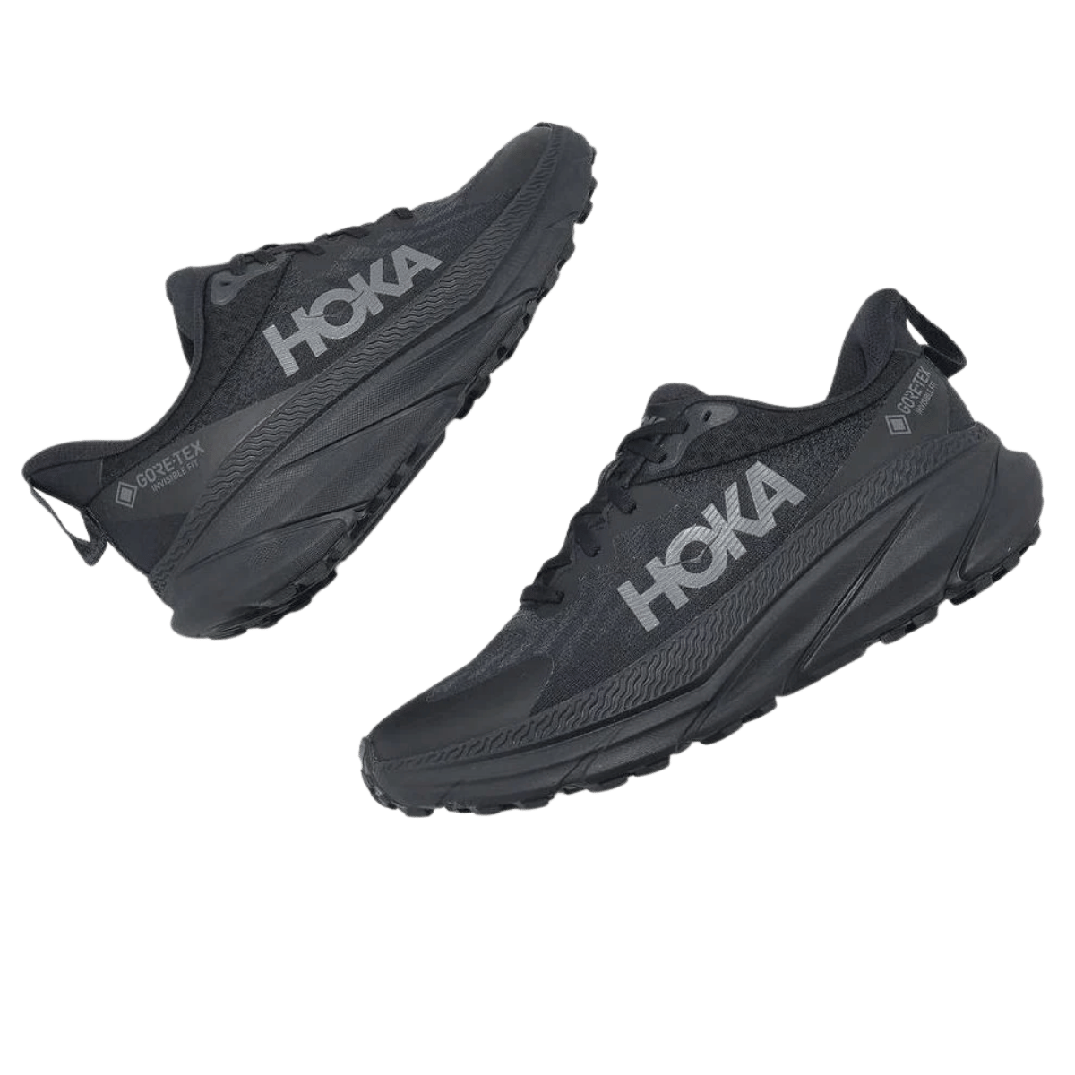 HOKA ONE ONE CHALLENGER ATR 7 GTX - BLACK/BLACK SIDES ANGLE