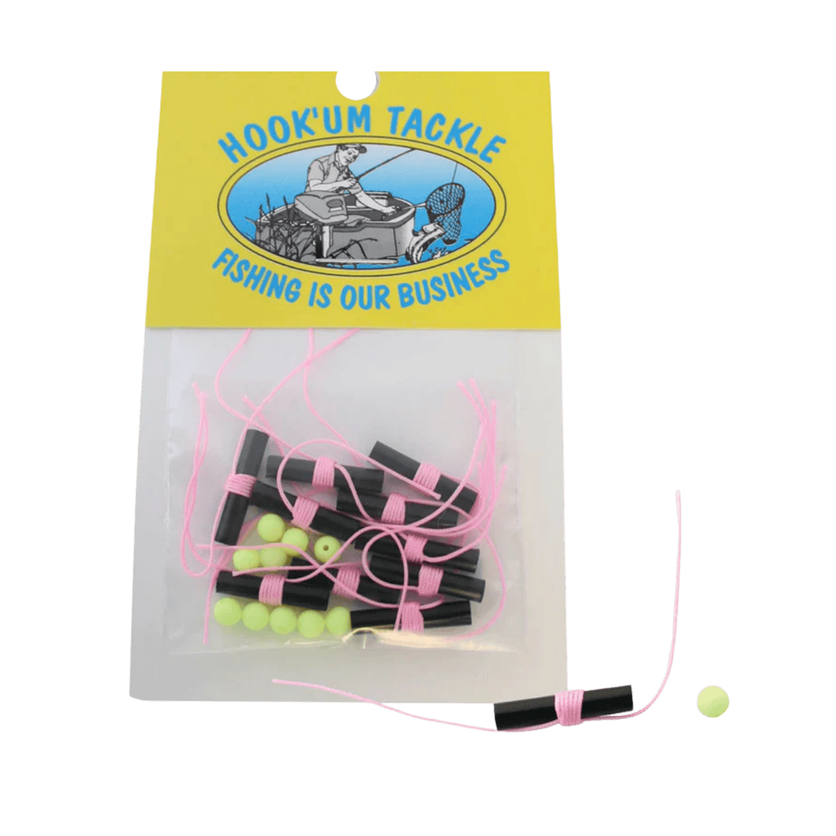 HOOKUM BOBBER STOP WITH BEADS 3PACK - PINK
