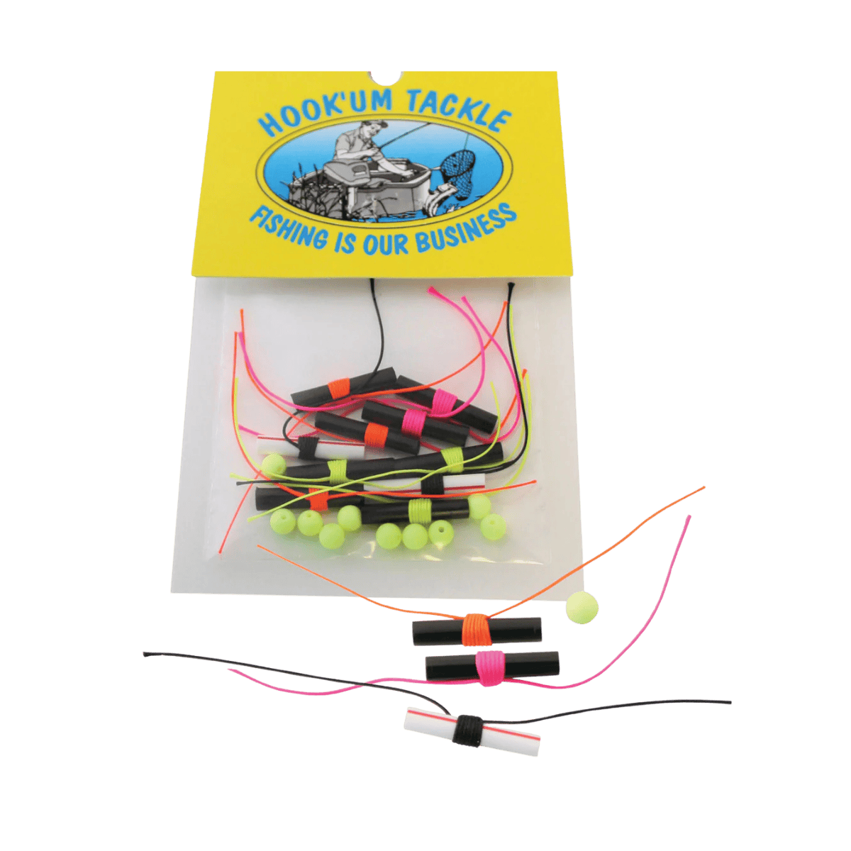 HOOKUM BOBBER STOP WITH BEADS 40PACK - ASSORTED