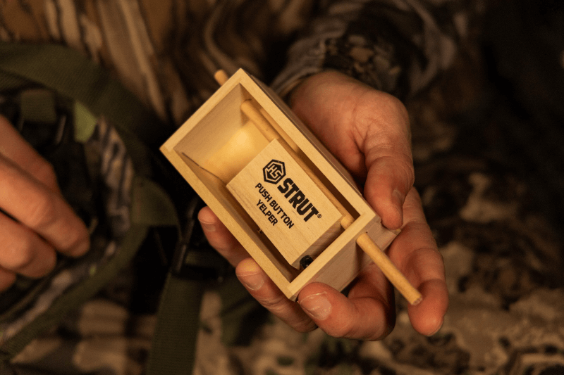 PUSH BUTTON YELPER CALL in hand