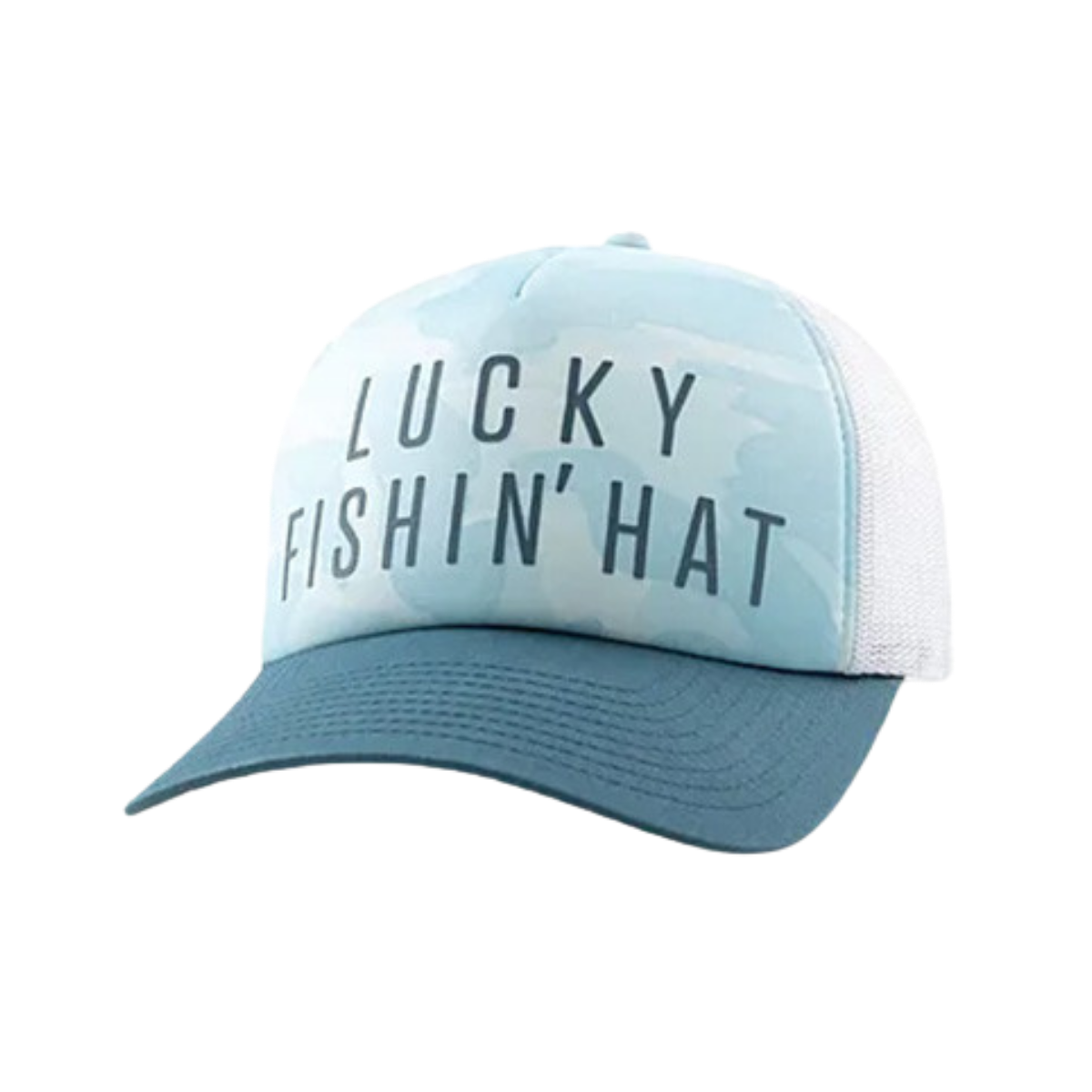 HUK GONE FISHIN' TRUCKER HAT STORMY BLUE