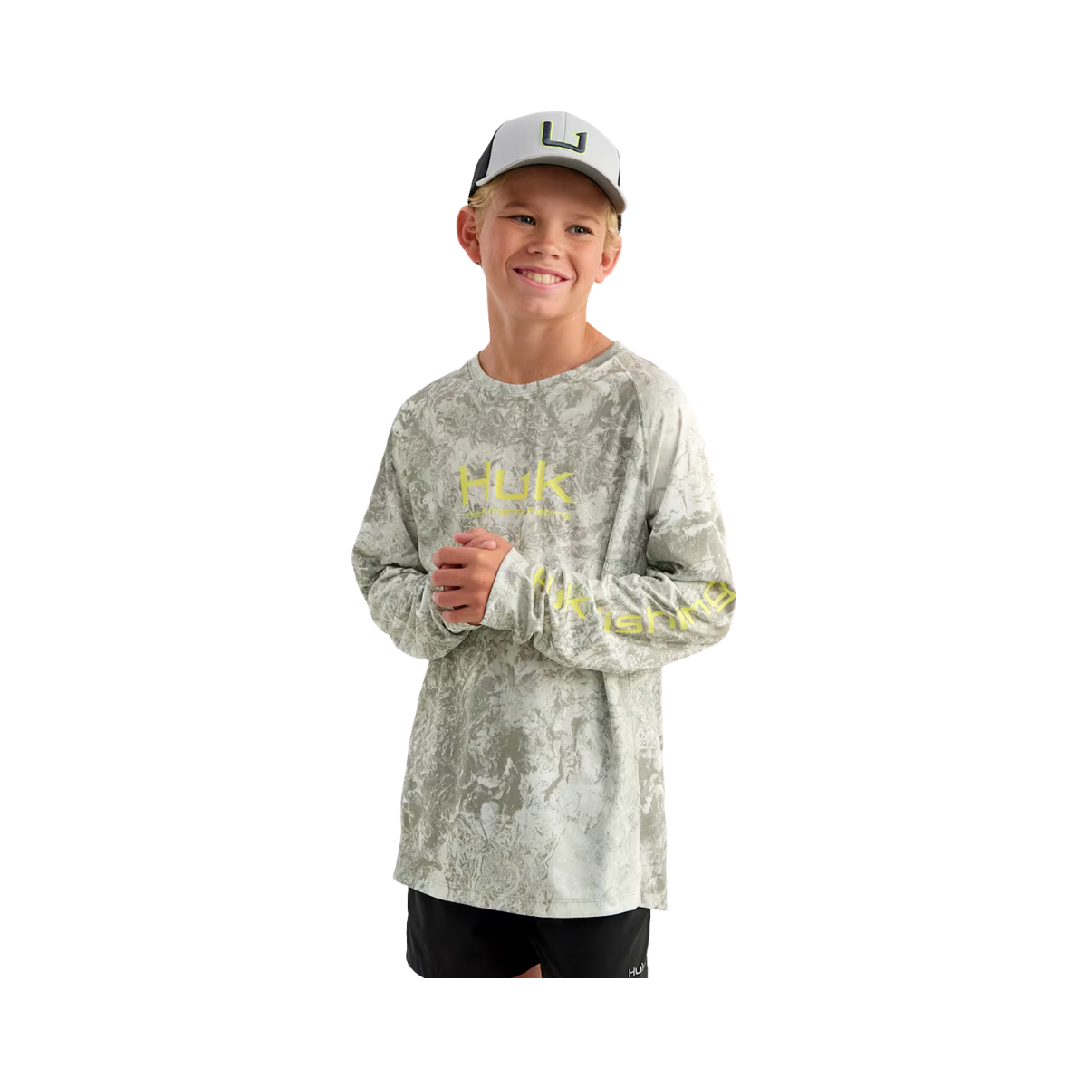 HUK YOUTH MOSSY OAK LONG SLEEVE SEAGRASS