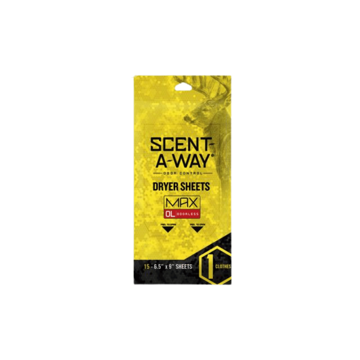 HUNTERS SPECIALTIES SCENT-A-WAY MAX DRYER SHEETS - ODORLESS