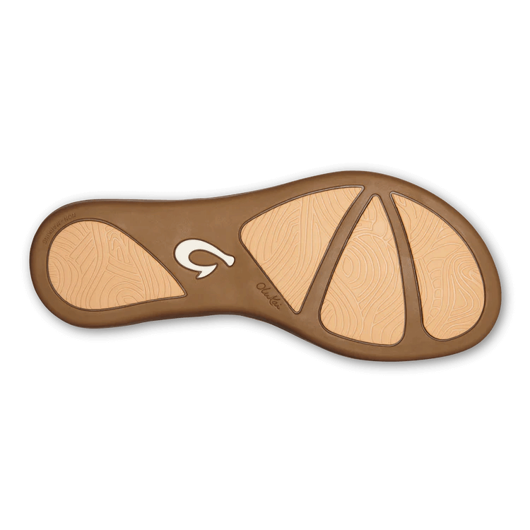 OLUKAI WOMEN'S HONU SANDAL - BRIGHT WHITE/GOLDEN SAND SOLE