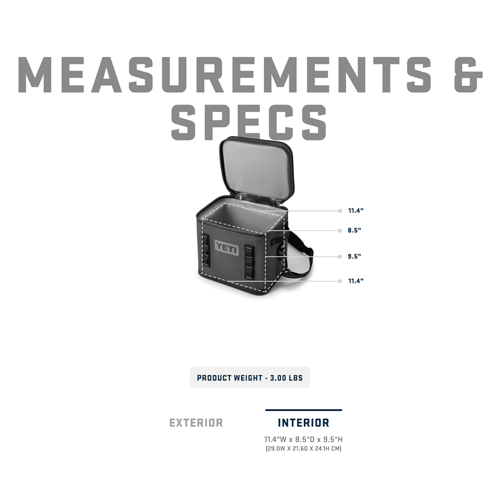 HOPPER FLIP 12 - Charcoal, Interior Measurements and Specs