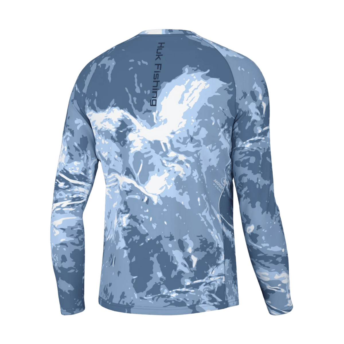 HUK MEN'S MOSSY OAK PURSUIT CREW - SPINDRIFT - BACK VIEW