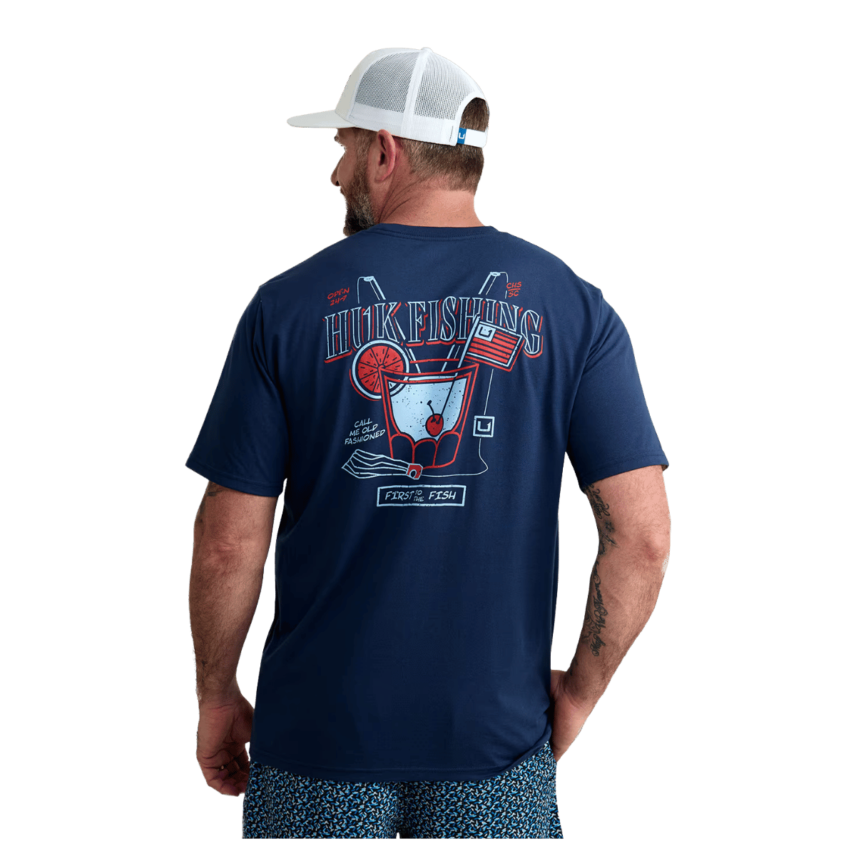 HUK MEN'S WANDO TEE - NAVAL ACADEMY - BACK VIEW