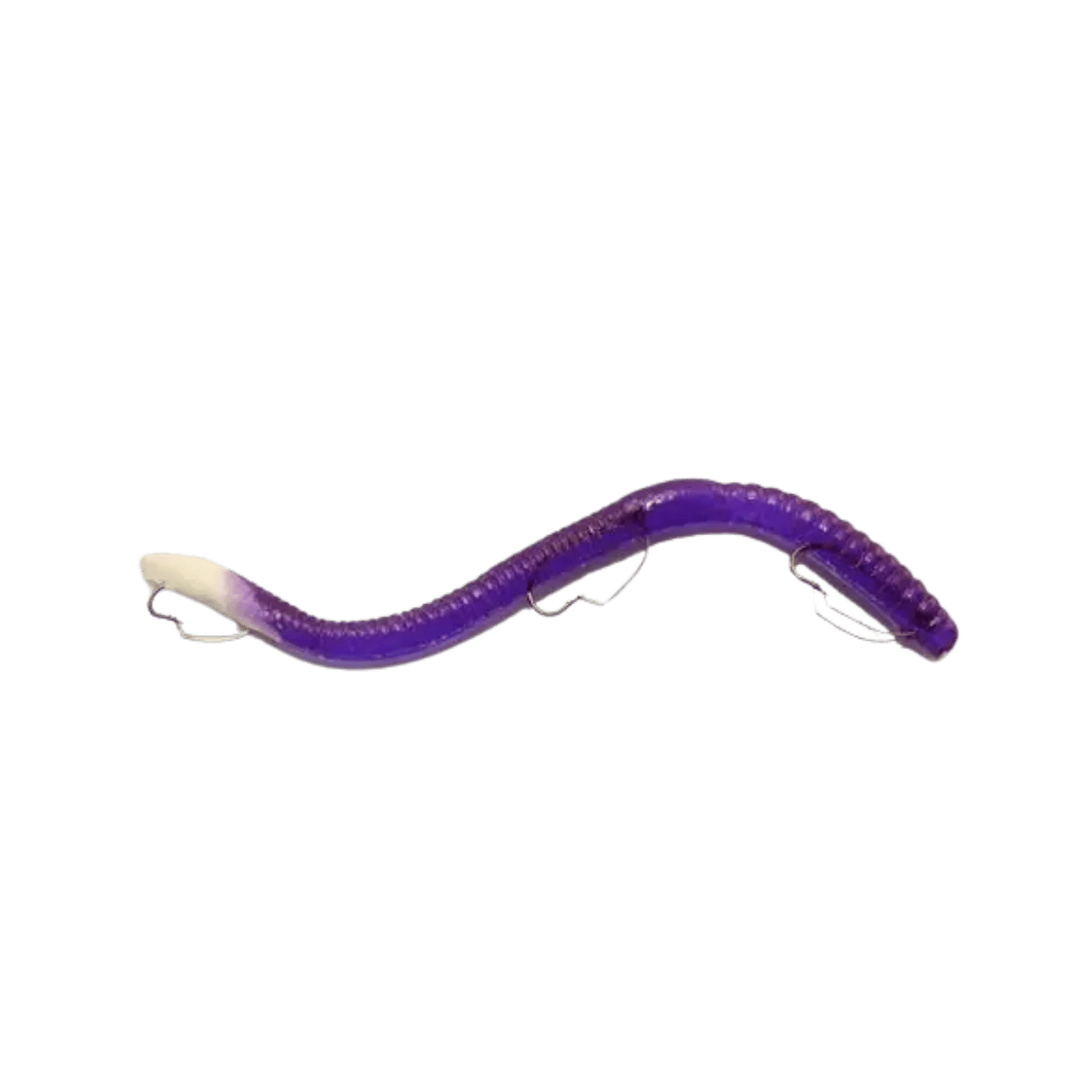 IKE-CON REGULAR WORM 6-1/4 RASPBERRY/WHT TAIL