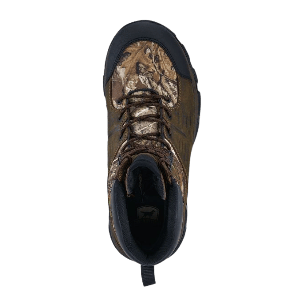 IRISH SETTER TERRAIN 10" 800G REALTREE CAMO HUNTING BOOTS - TOP VIEW
