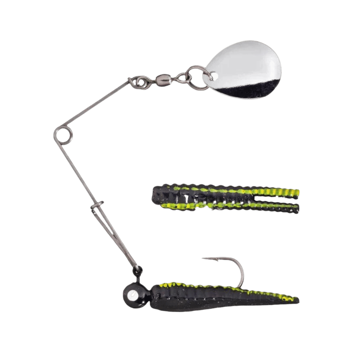 beetle spin fishing lures Johnson , 1/4 Oz, Black / Yellow Stripe Model:BST3000H Wilson 2 Ring Rod Treble jig the Beetle Spin maintains